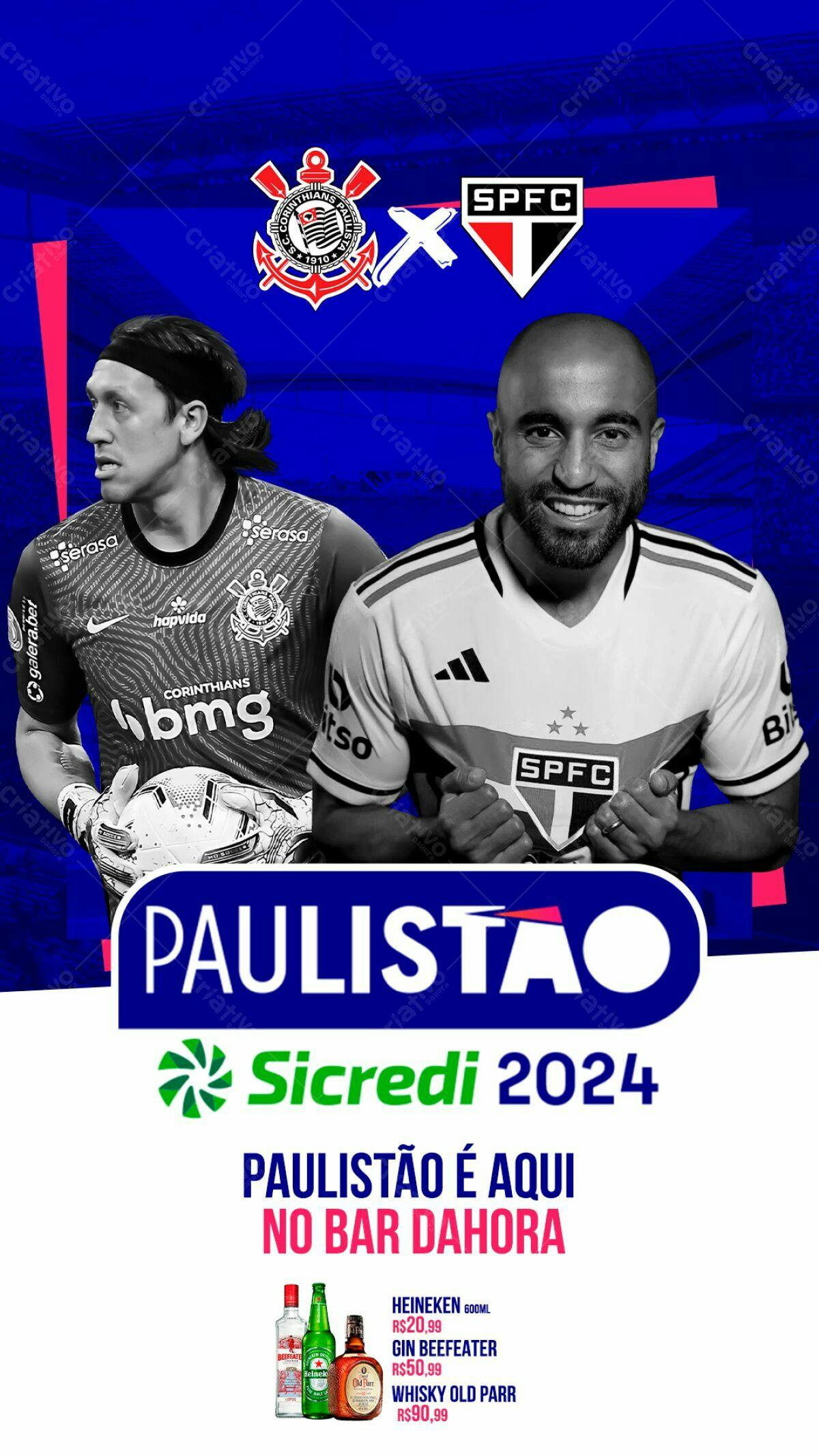 Flyer Paulistao 2024 Corinthians x SPFC PSD Editável