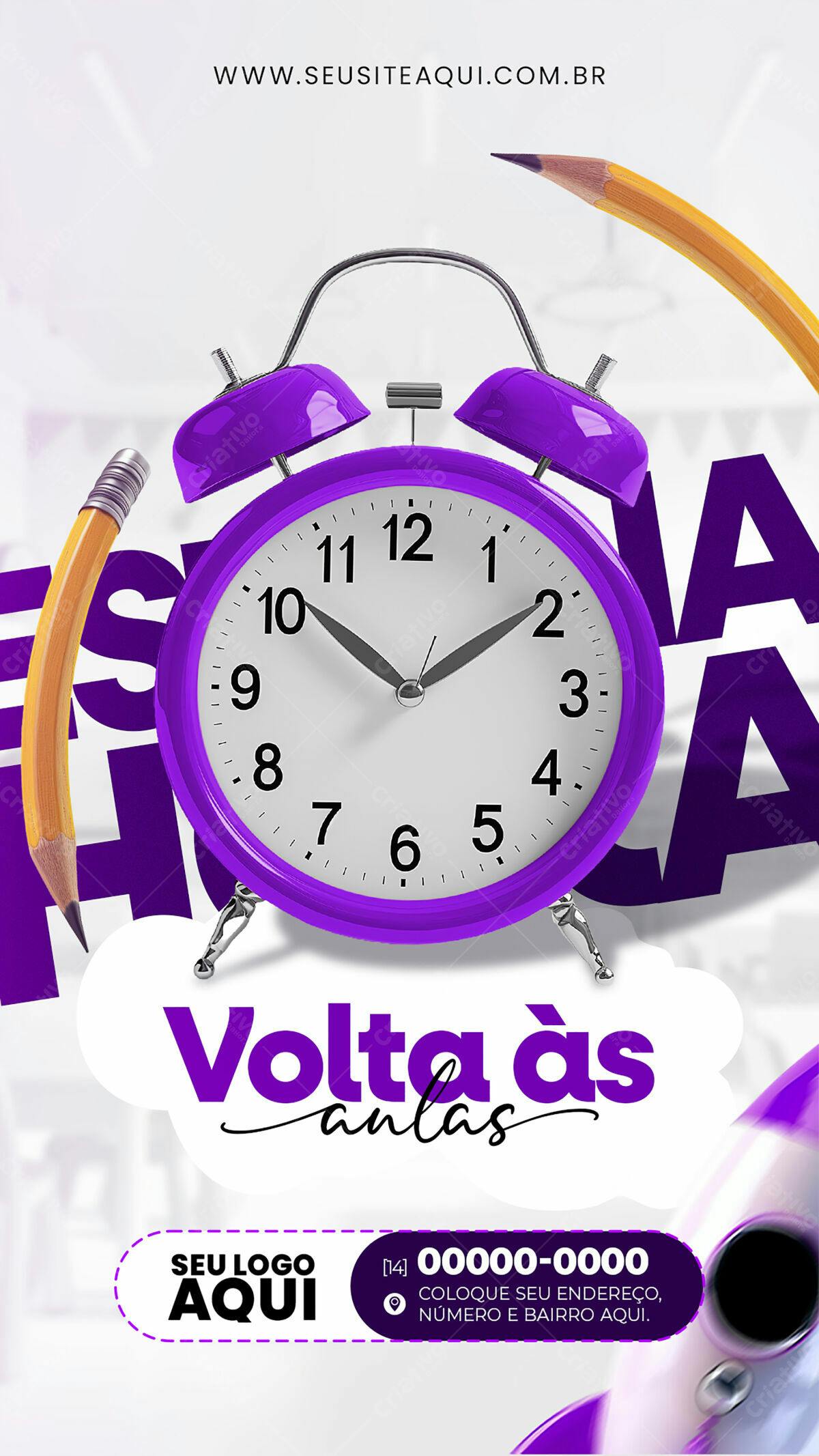 Flyer Volta às Aulas PSD Editável