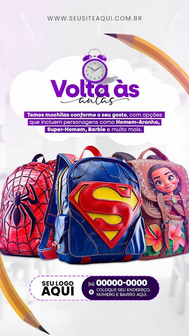 Story | volta às aulas | matrículas abertas | escola | psd e