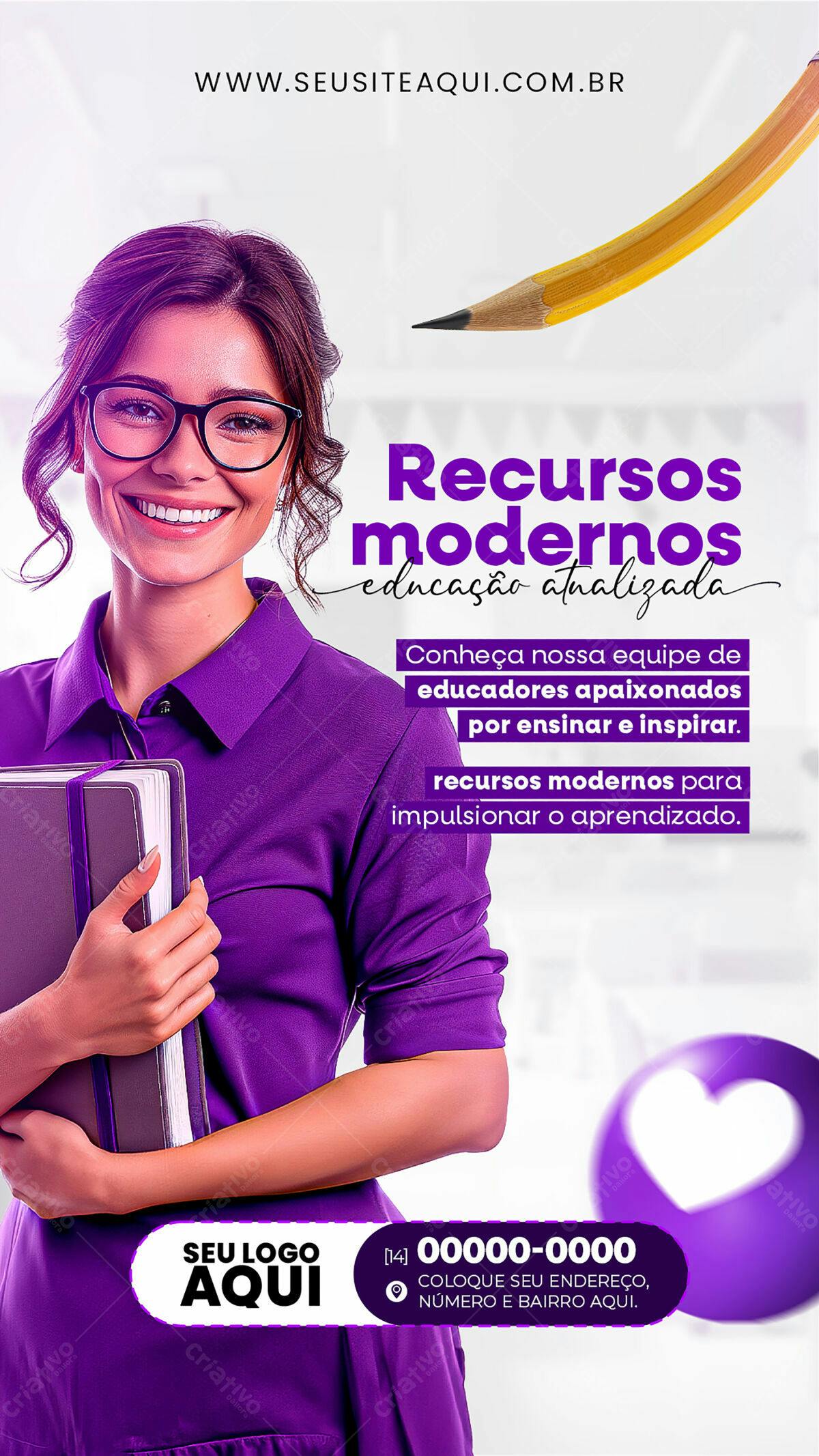 Flyer Educação Moderna PSD Editável