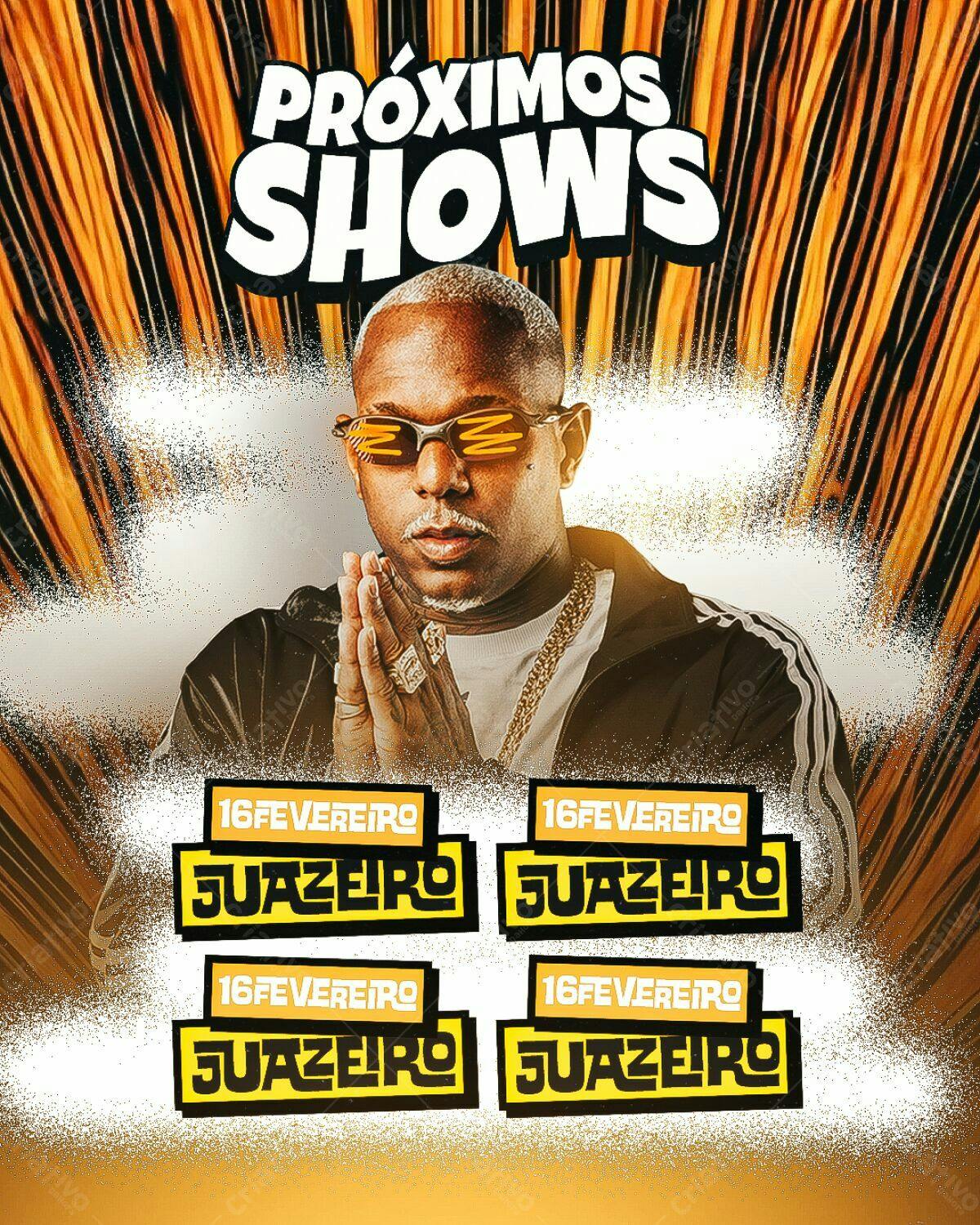 Flyer para Shows em Juazeiro PSD Editável