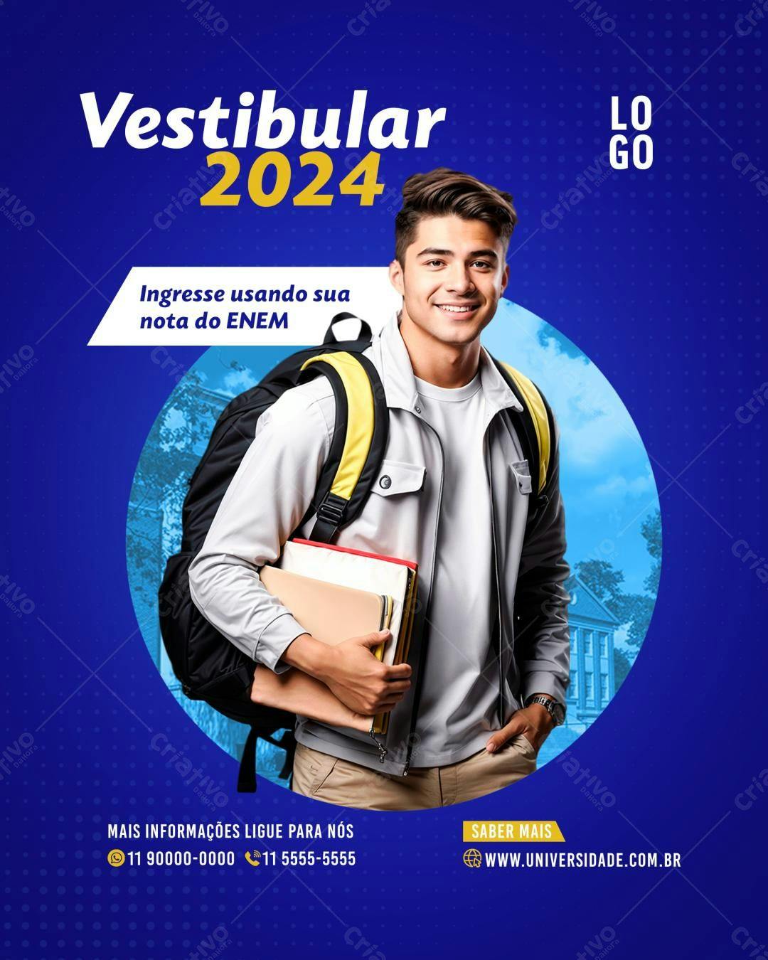Flyer Vestibular 2024 PSD Editável