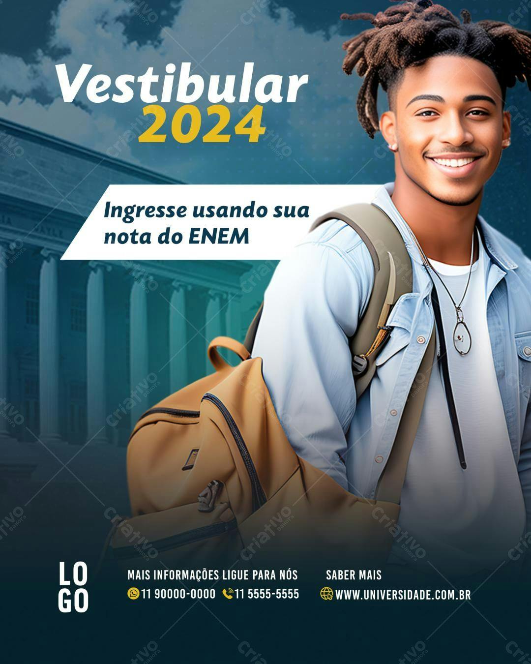 Flyer Vestibular 2024 PSD Editável