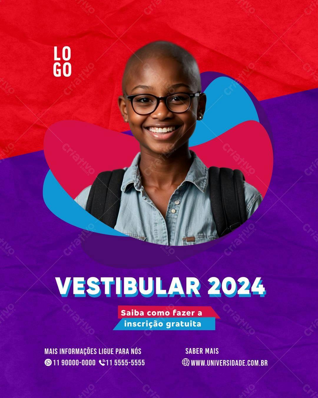 Flyer Vestibular 2024 PSD Editável