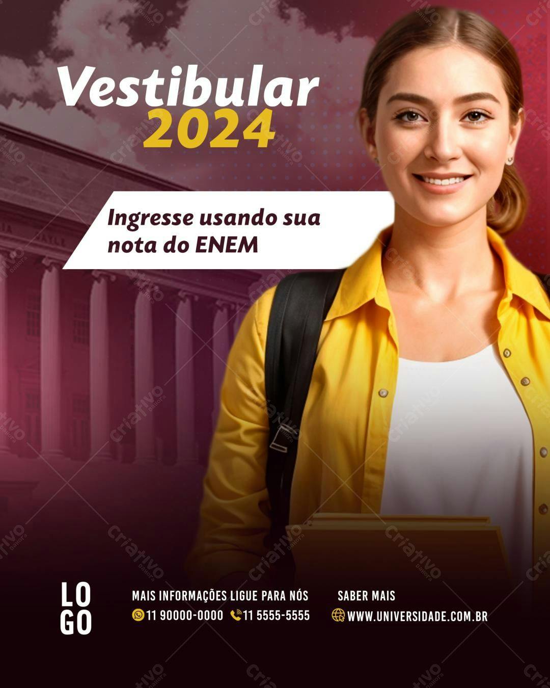 Flyer Vestibular 2024 PSD Editável