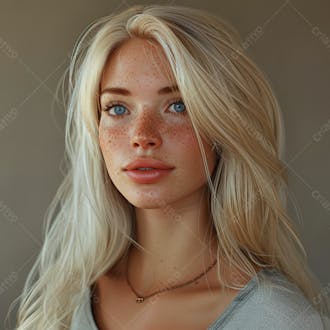 Imagem de uma linda mulher norueguesa, com cabelos loiros longos e lisos e olhos azuis 4