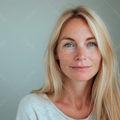 Imagem De Uma  Linda Mulher Norueguesa, Com Cabelos Loiros Longos E Lisos E Olhos Azuis 11