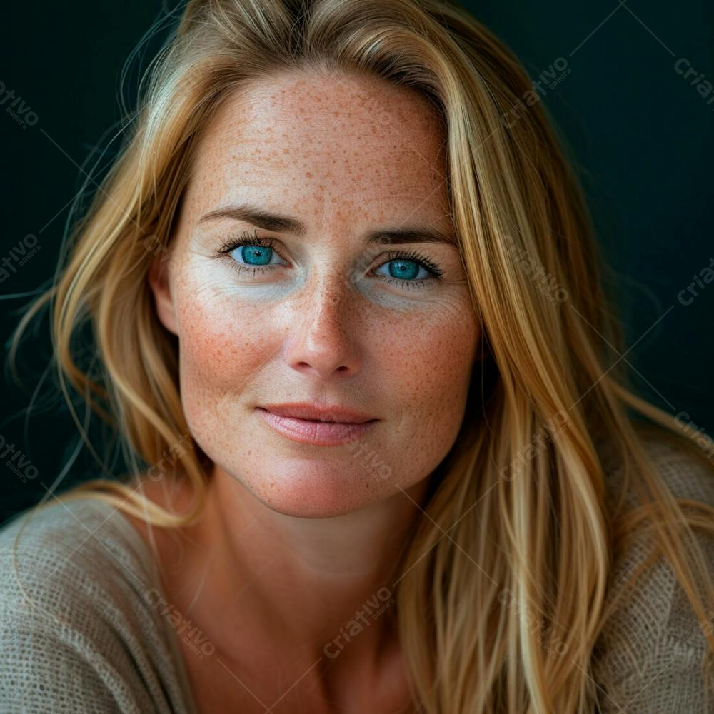 Imagem De Uma  Linda Mulher Norueguesa, Com Cabelos Loiros Longos E Lisos E Olhos Azuis 14