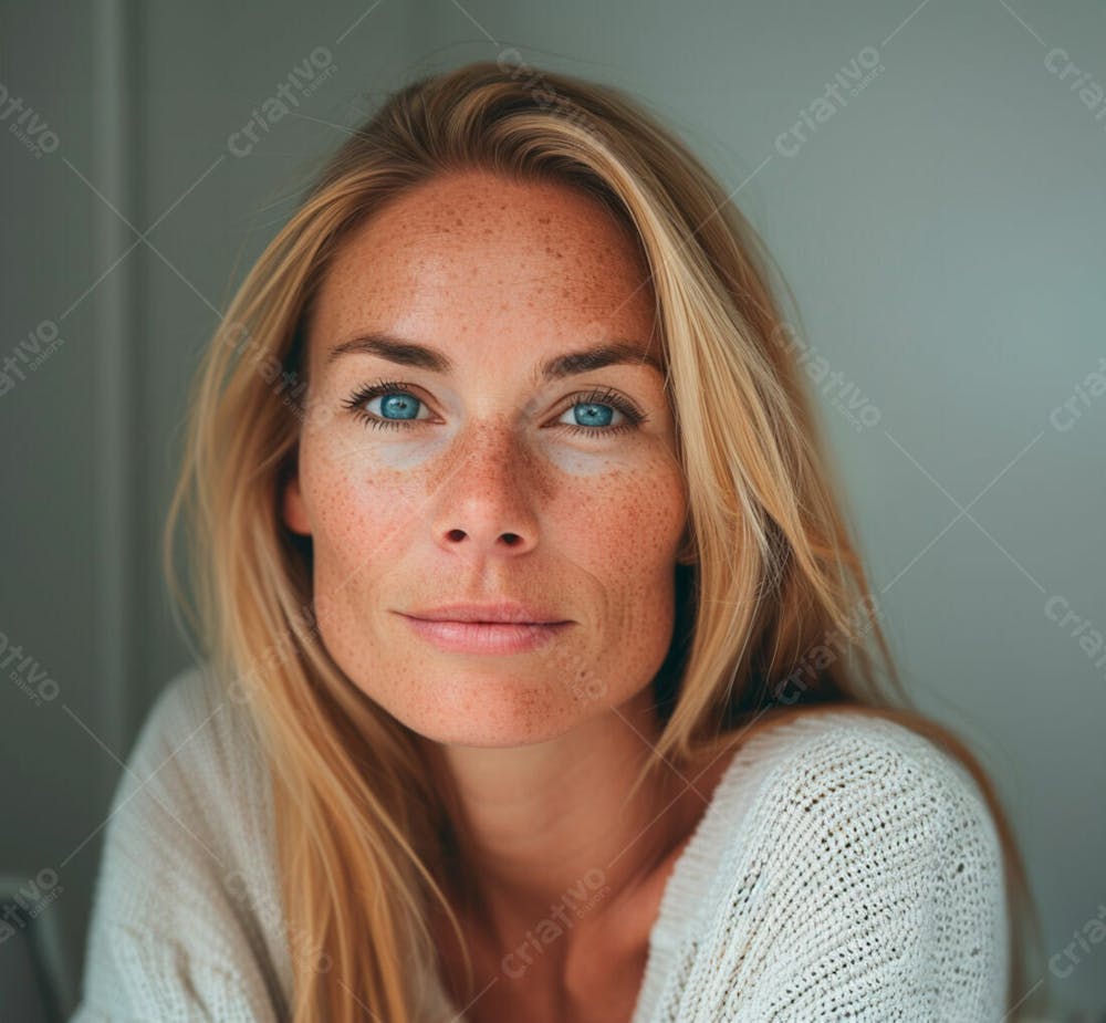 Imagem De Uma  Linda Mulher Norueguesa, Com Cabelos Loiros Longos E Lisos E Olhos Azuis 16