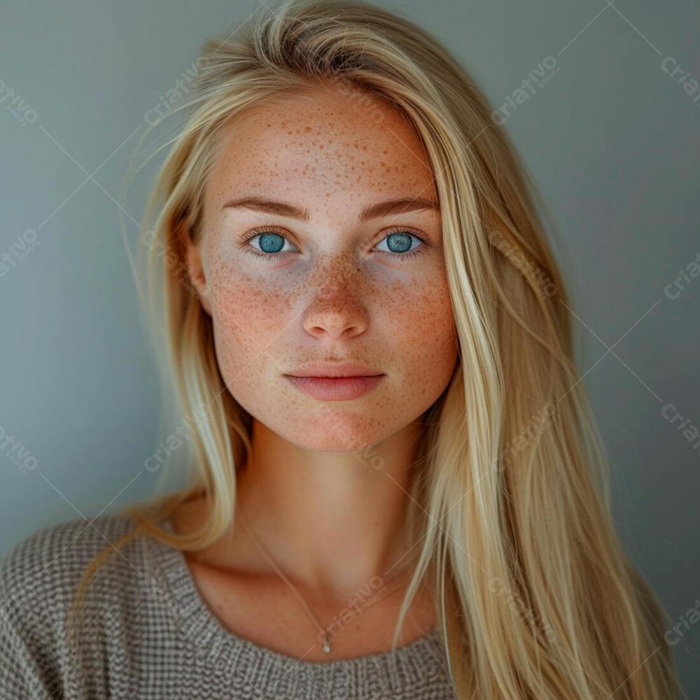 Imagem De Uma  Linda Mulher Norueguesa, Com Cabelos Loiros Longos E Lisos E Olhos Azuis 25
