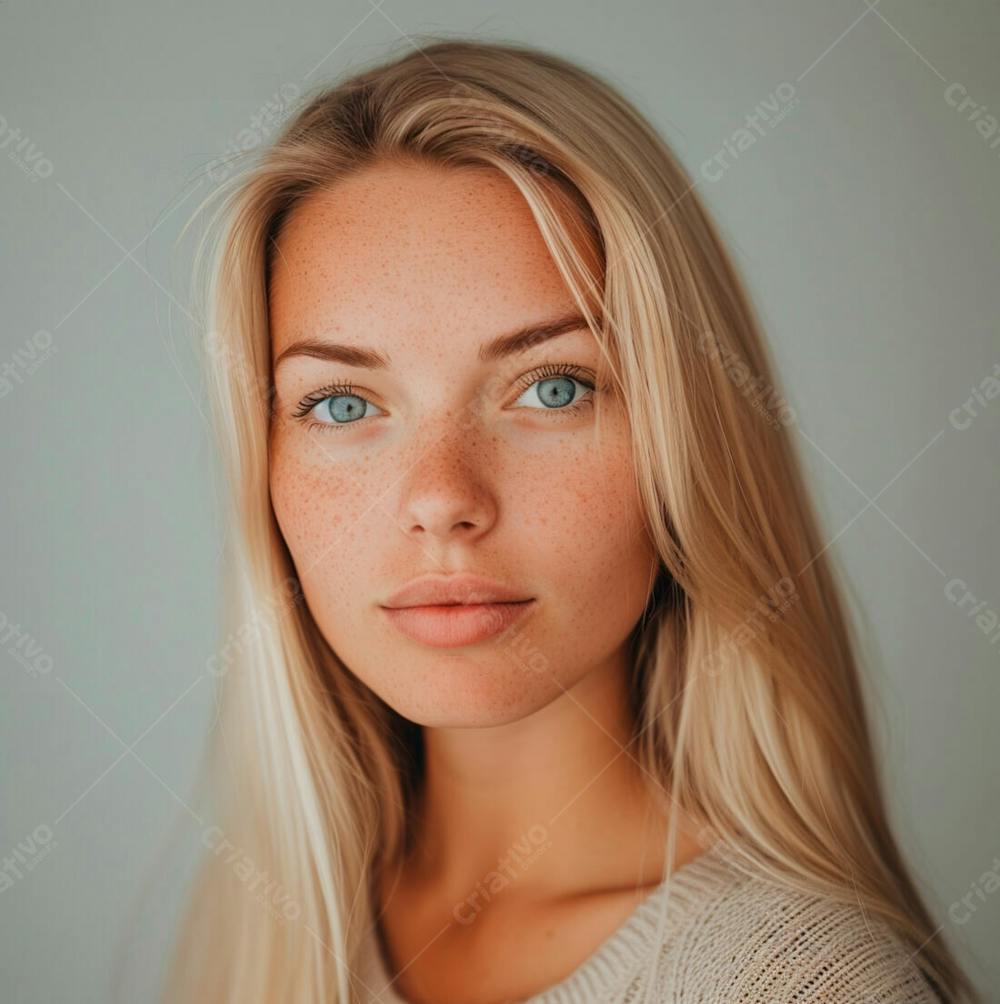 Imagem De Uma  Linda Mulher Norueguesa, Com Cabelos Loiros Longos E Lisos E Olhos Azuis 29