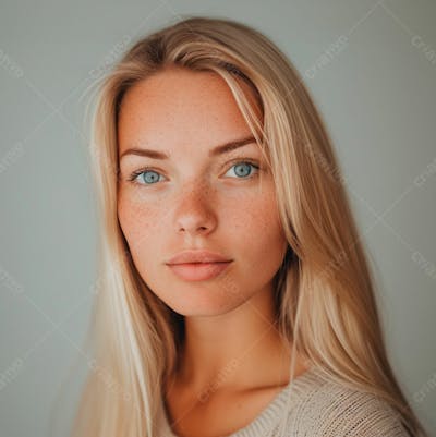 Imagem De Uma  Linda Mulher Norueguesa, Com Cabelos Loiros Longos E Lisos E Olhos Azuis 29