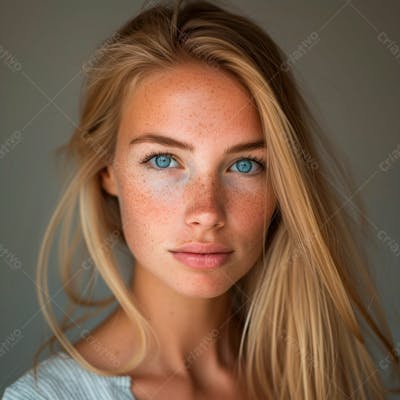 Imagem De Uma  Linda Mulher Norueguesa, Com Cabelos Loiros Longos E Lisos E Olhos Azuis 30