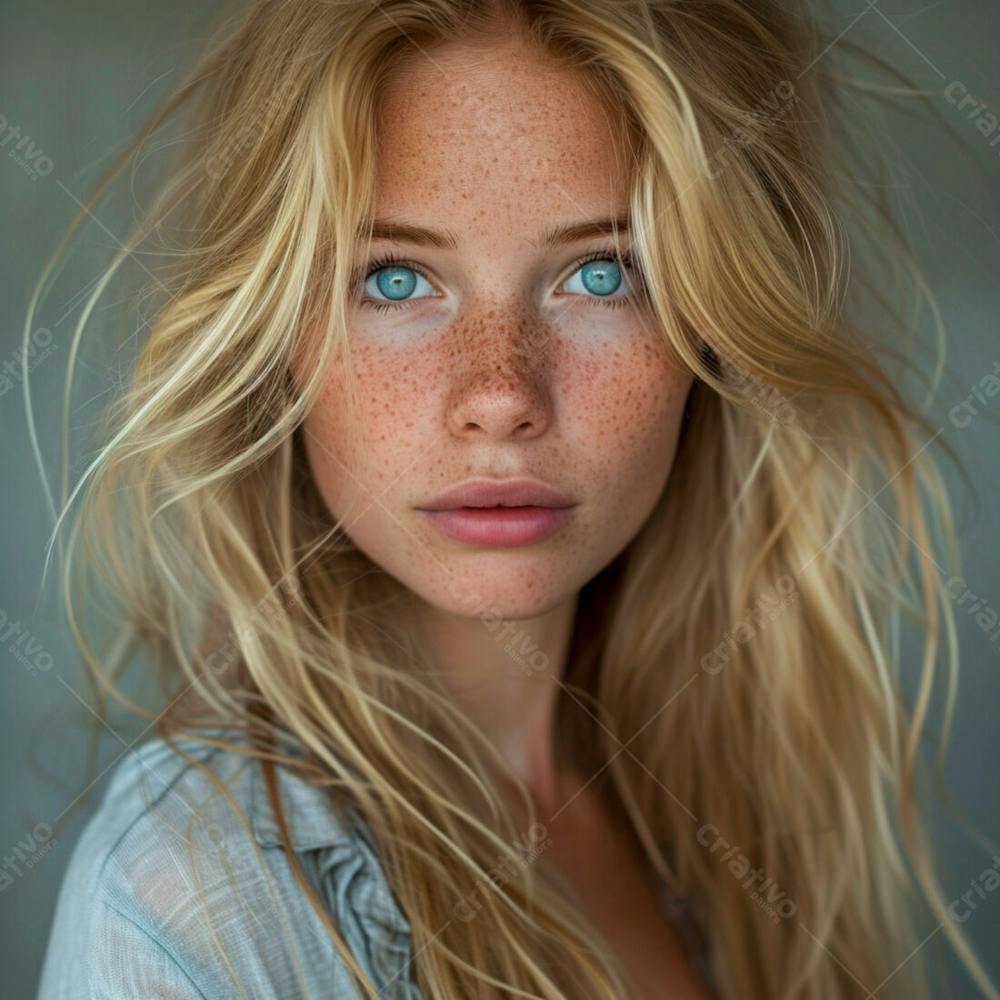 Imagem De Uma  Linda Mulher Norueguesa, Com Cabelos Loiros Longos E Lisos E Olhos Azuis 39