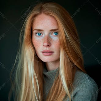 Imagem de uma linda mulher norueguesa, com cabelos loiros longos e lisos e olhos azuis 57