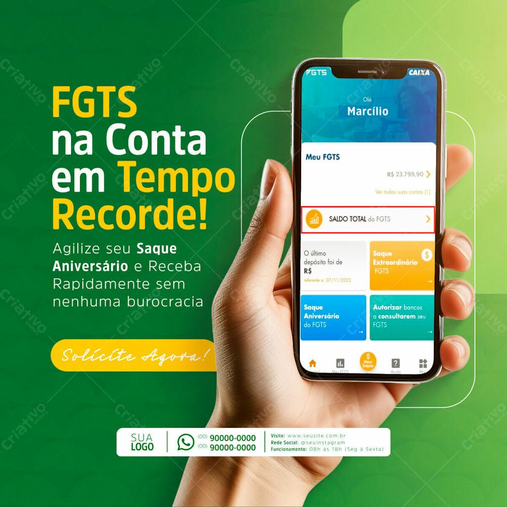 Empréstimo Consignado Fgts  E Bolsa Familia Social Media Post Feed (1)