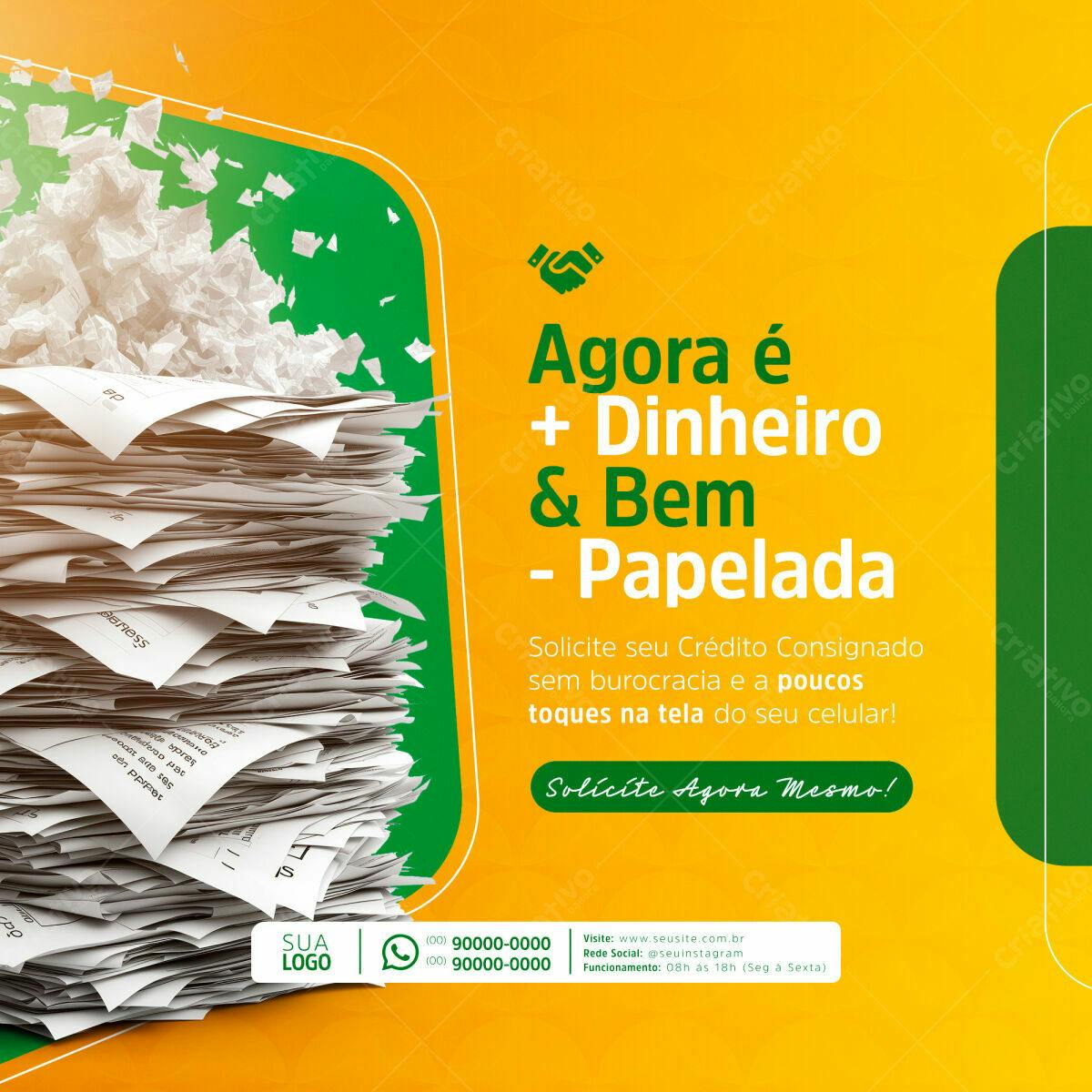 Postagem Crédito Consignado PSD Editável
