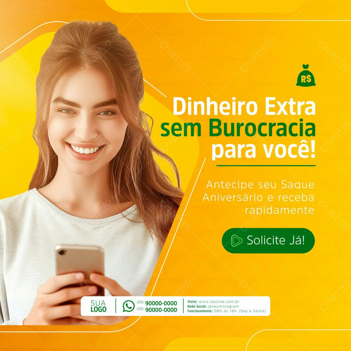 Banner Dinheiro Extra PSD Editável
