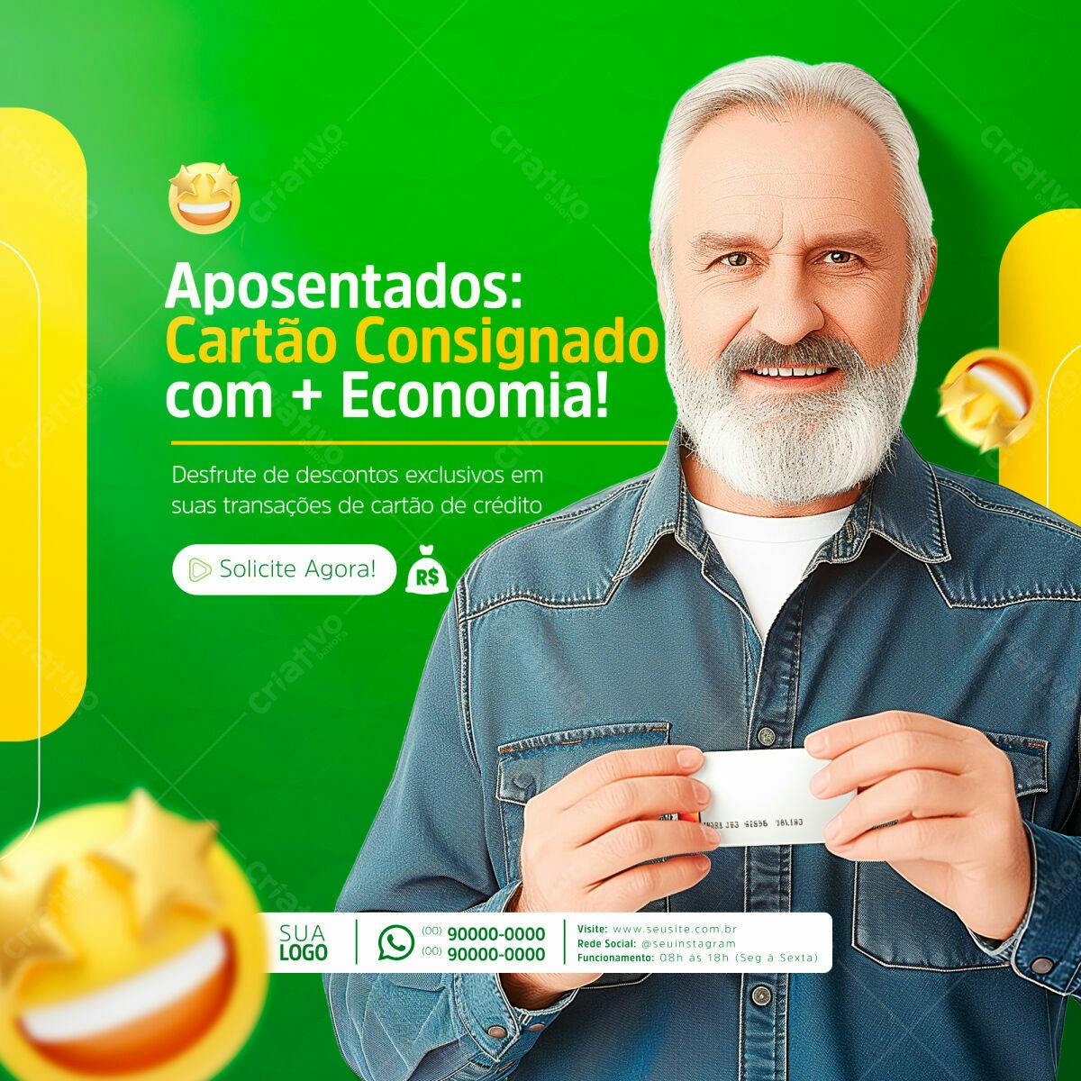 PSD para Cartão Consignado Aposentados PSD Editável