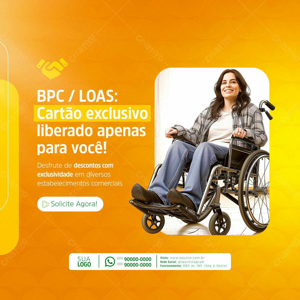 Cartão BPC/LOAS PSD Editável