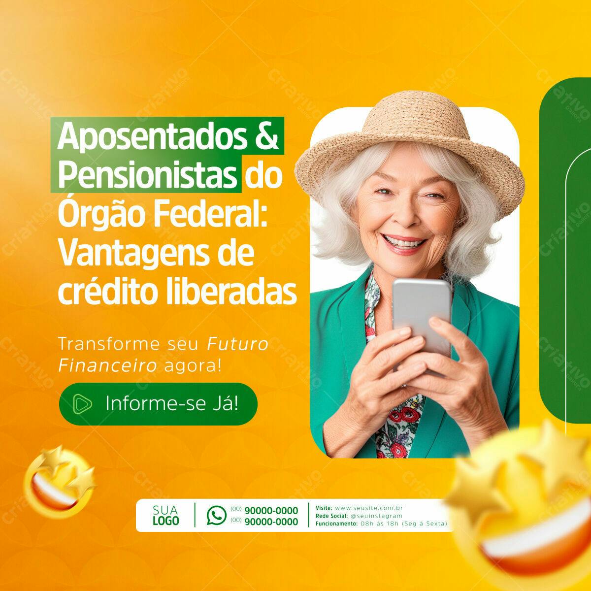 Flyer Aposentados e Pensionistas PSD Editável