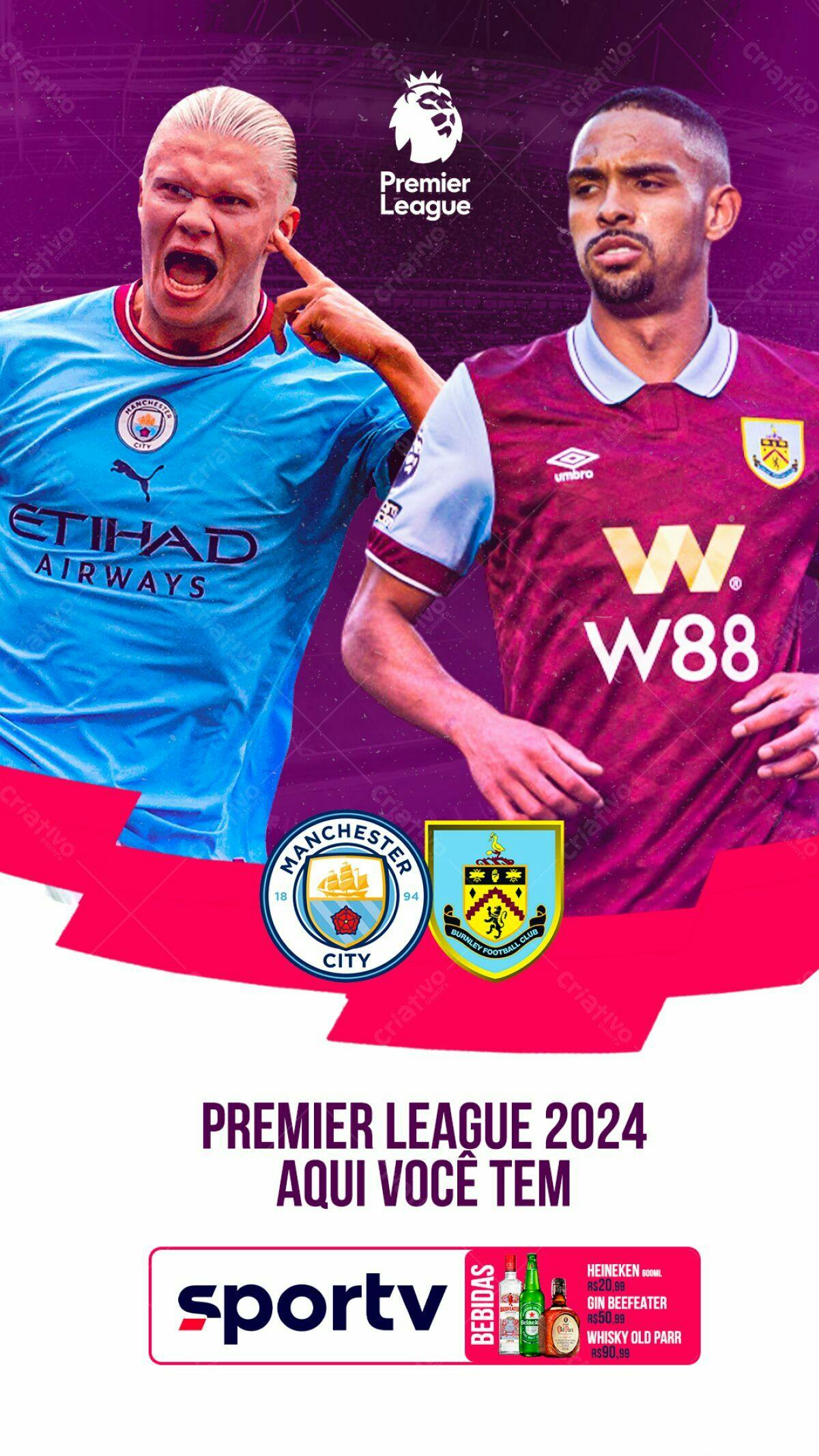 Flyer Premier League 2024 PSD Editável