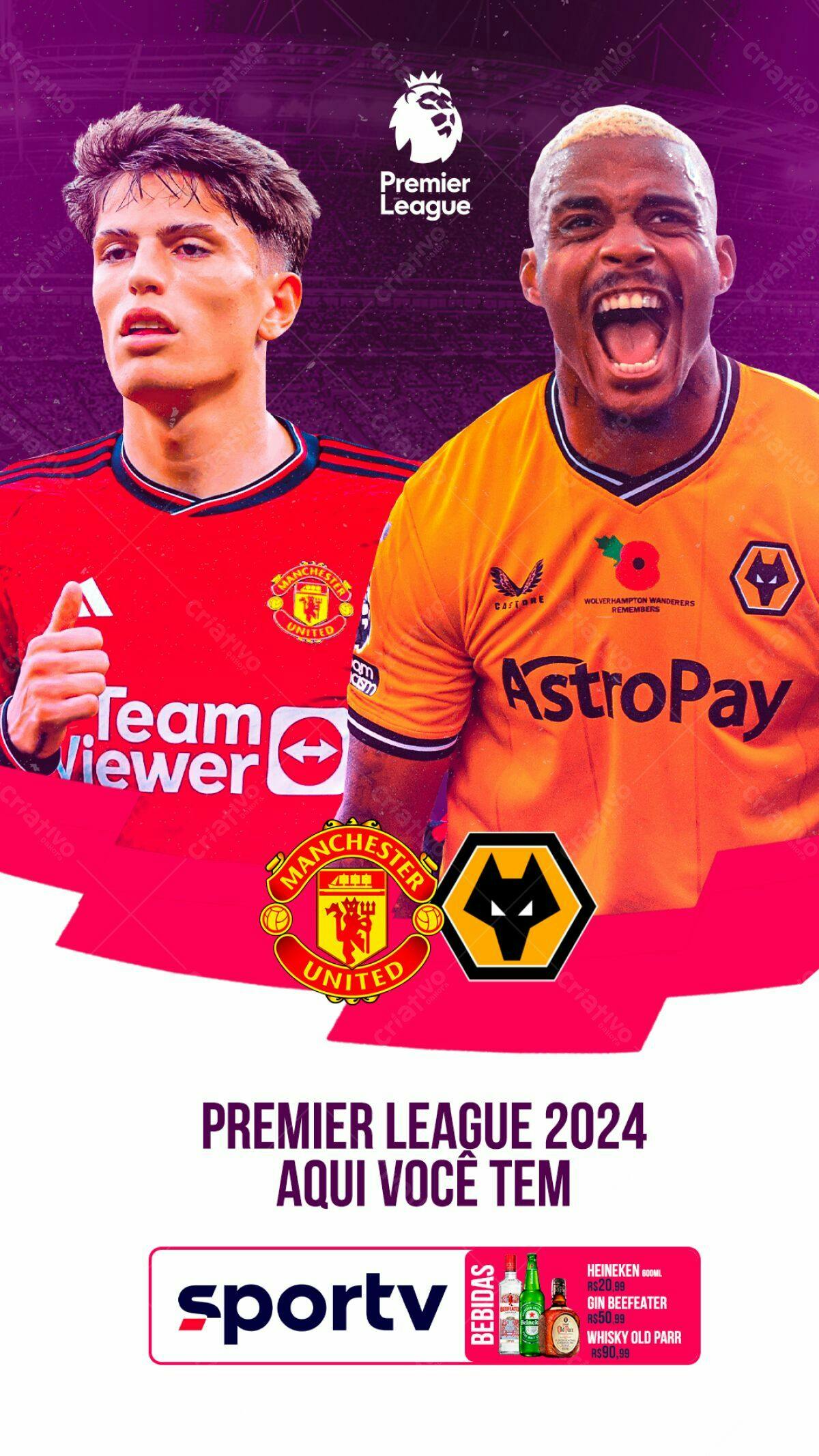 Poster Premier League 2024 PSD Editável