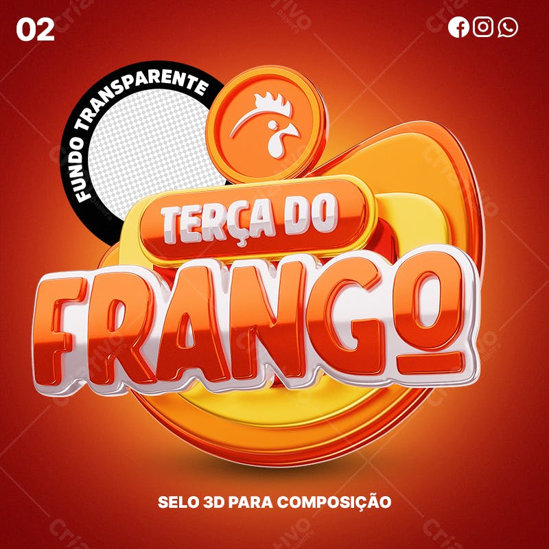 Selo 3D promocional laranja e amarelo brilhante