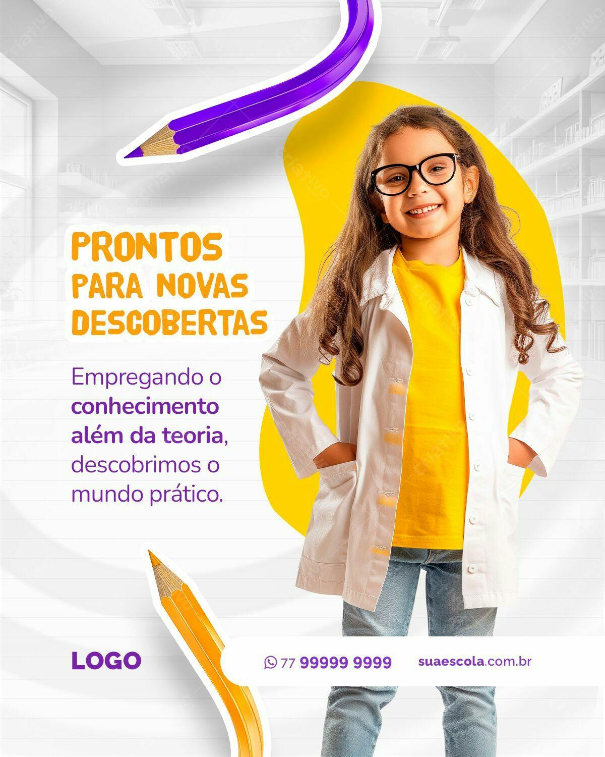 Flyer para Escola PSD Editável