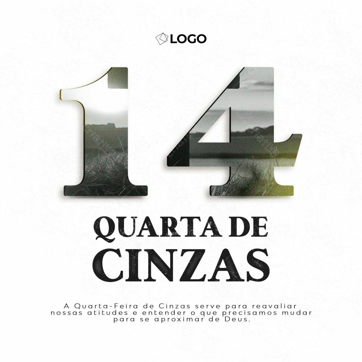 Flyer Quarta de Cinzas PSD Editável