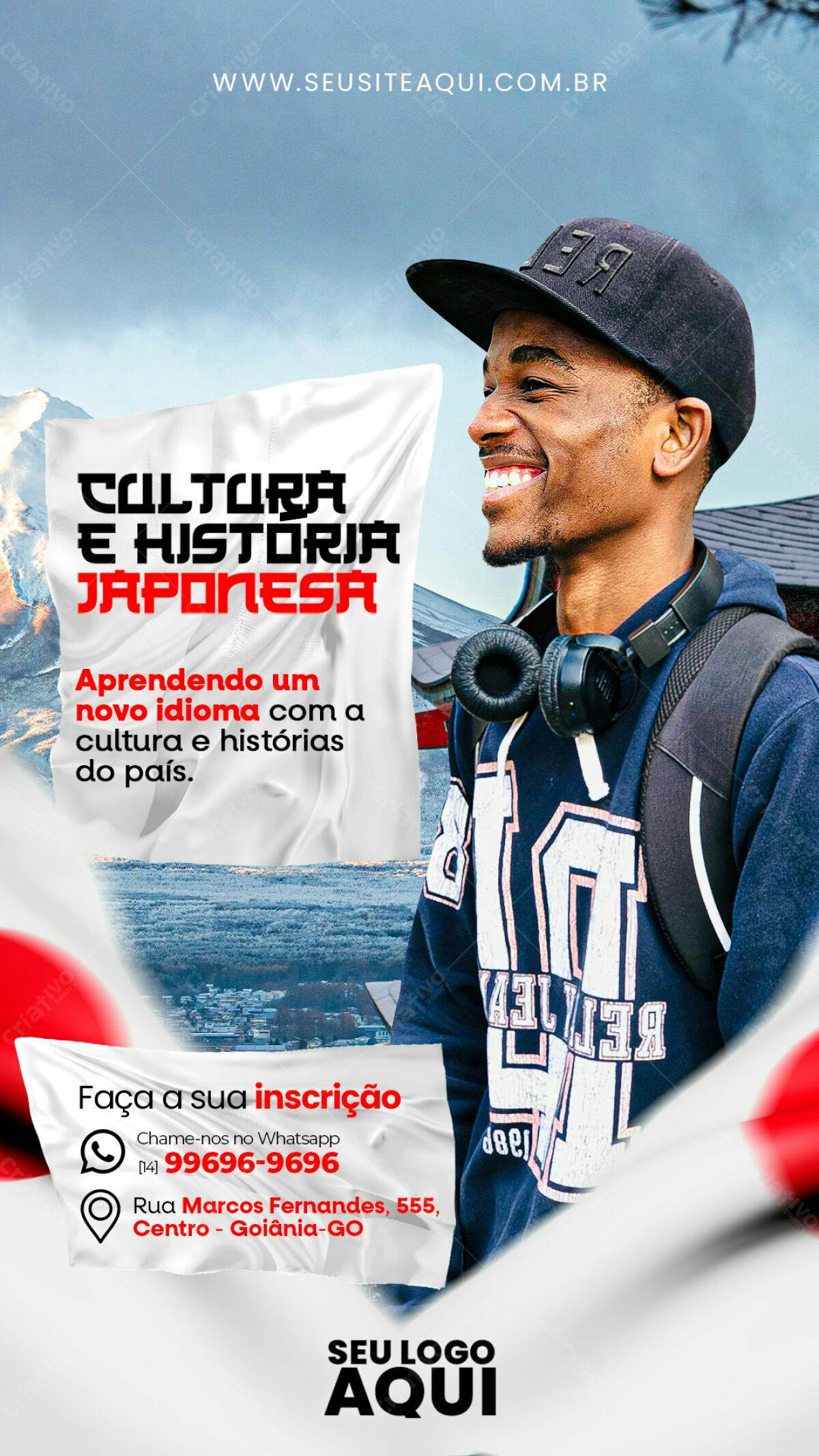 Flyer Cultura e História Japonesa PSD Editável