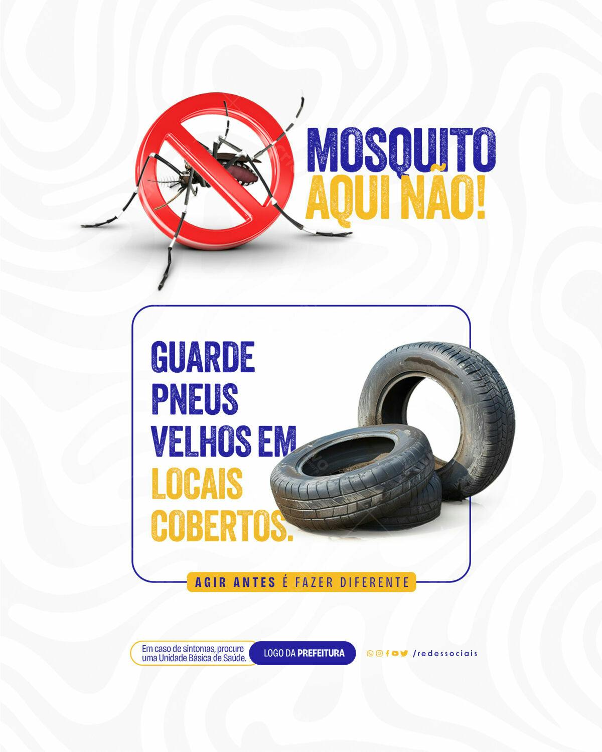 Post para Campanha de Combate à Dengue PSD Editável