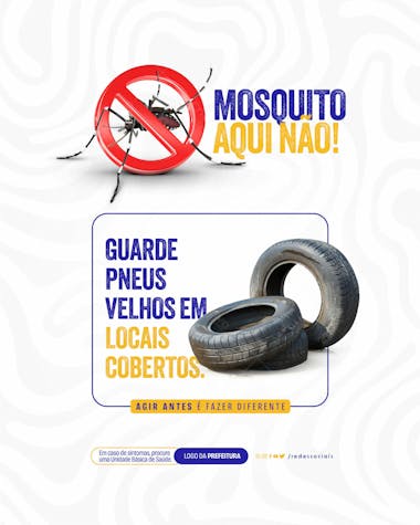 Social media dengue pneus velhos em locais cobertos