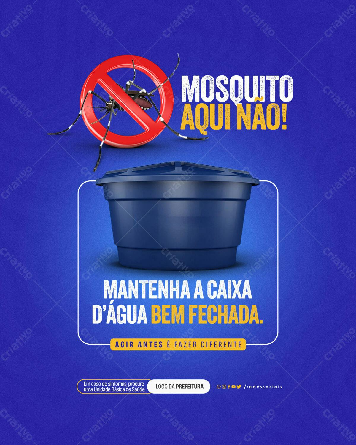 Post para Campanha de Combate ao Mosquito PSD Editável