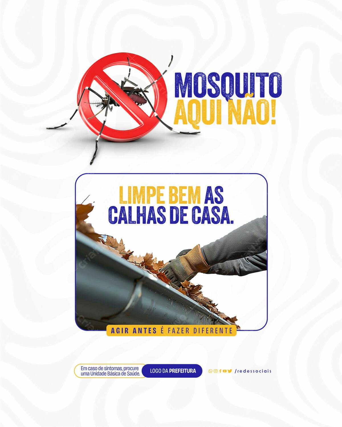 Postagem Contra Mosquito Prevenção PSD Editável
