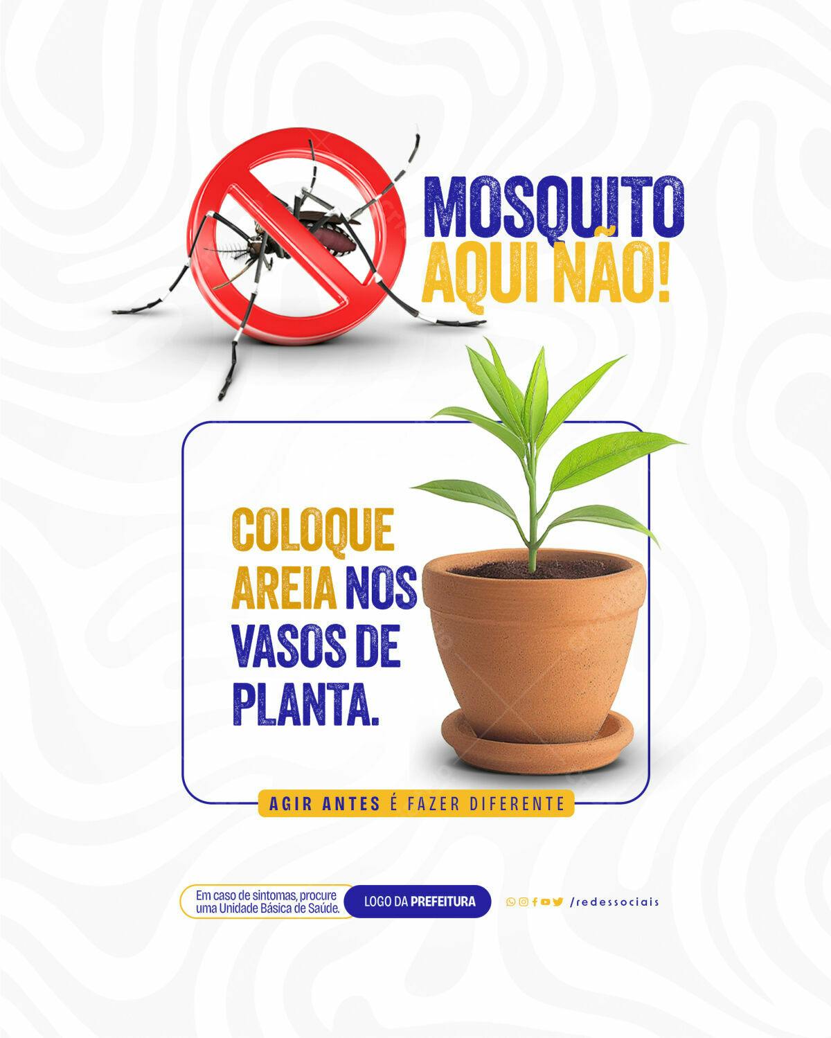 Post para Campanha Anti-Mosquito PSD Editável