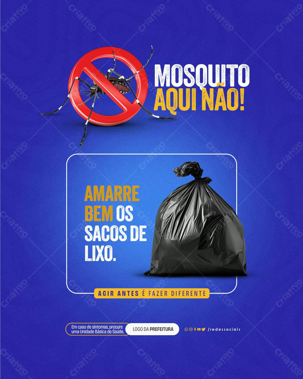 Postagem de Prevenção à Dengue PSD Editável