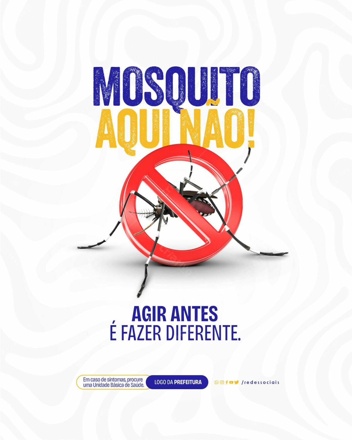 Post para Campanha de Combate ao Mosquito PSD Editável