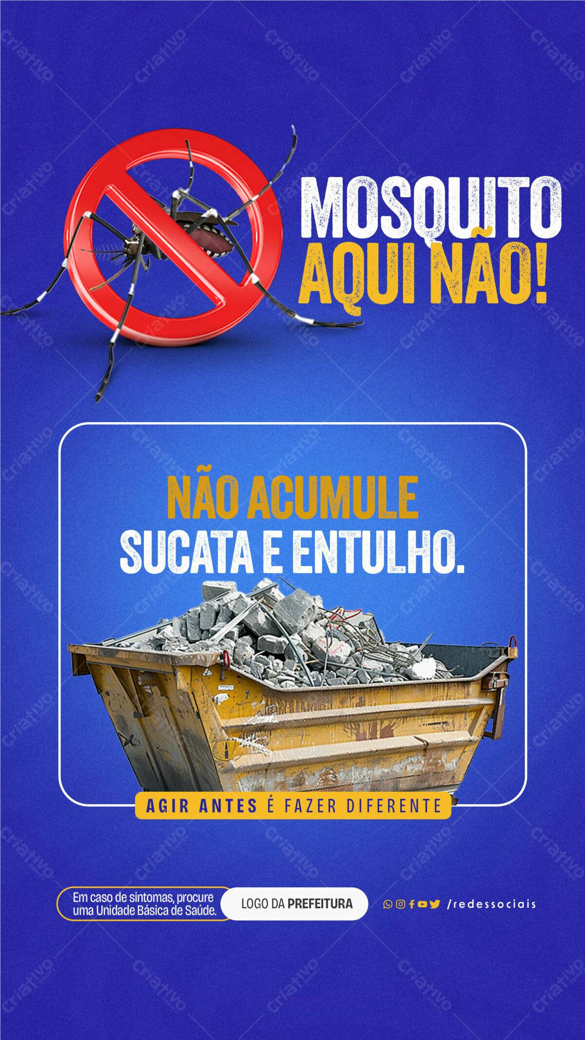 Flyer Combate à Dengue PSD Editável