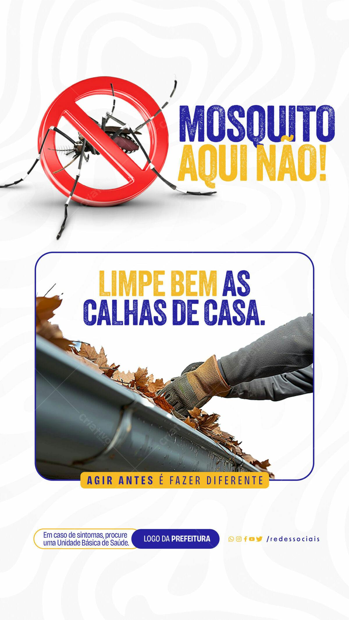 Cartaz Zika/Dengue PSD Editável