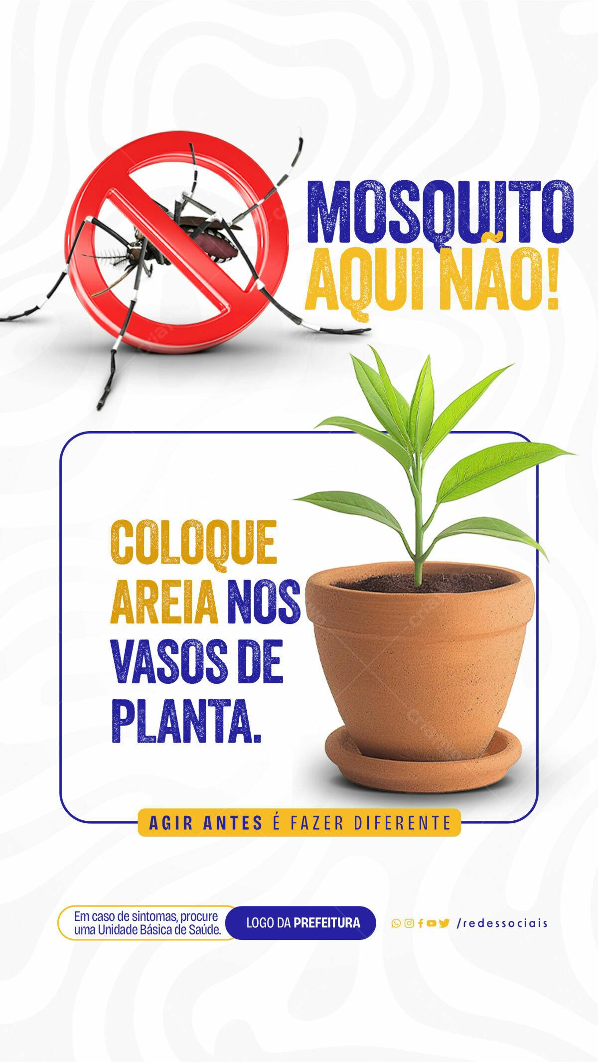 Flyer de Prevenção à Dengue PSD Editável