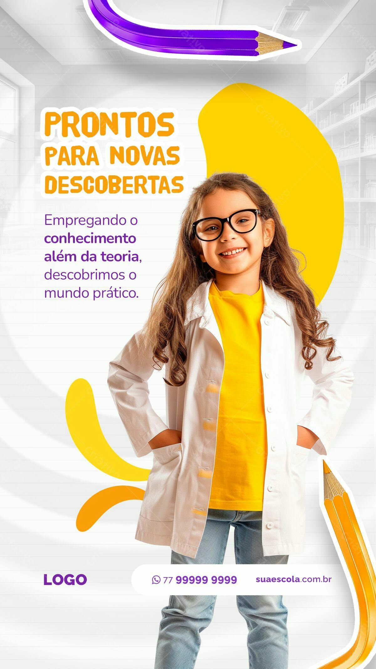 Flyer para Escola PSD Editável