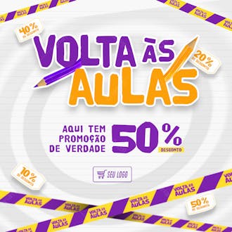 Folheto volta as aulas: matrículas abertas