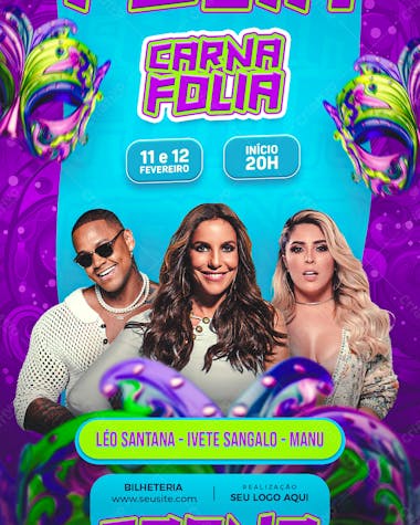 Flyer carnaval carna folia feed