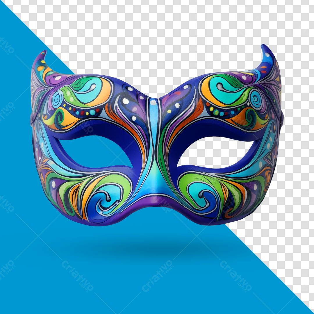 Máscara de Carnaval PSD Editável