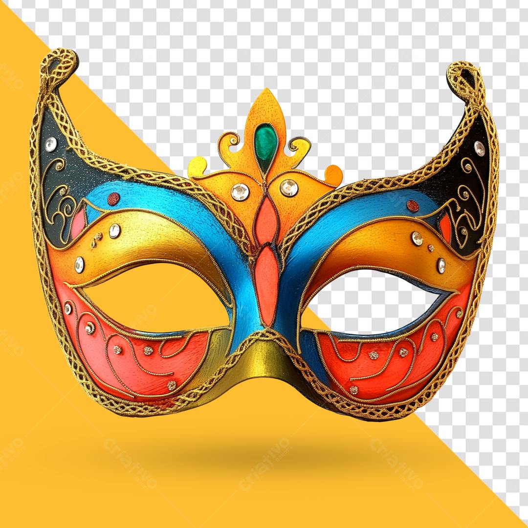 Máscara de Carnaval PSD Editável