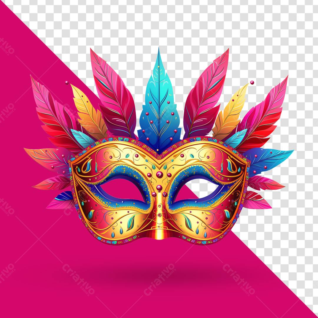 Máscara de Carnaval PSD Editável