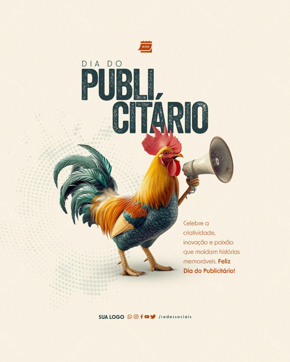 Flyer Dia do Publicitário PSD Editável