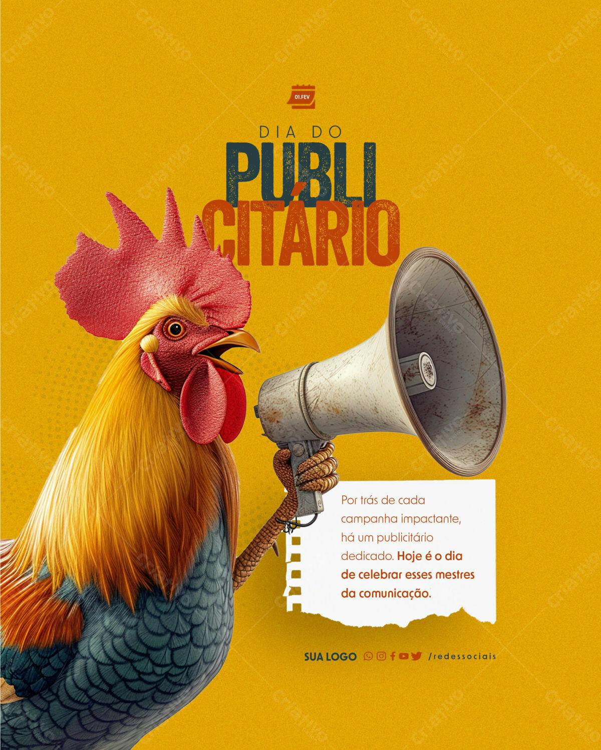 Flyer Dia do Publicitário PSD Editável