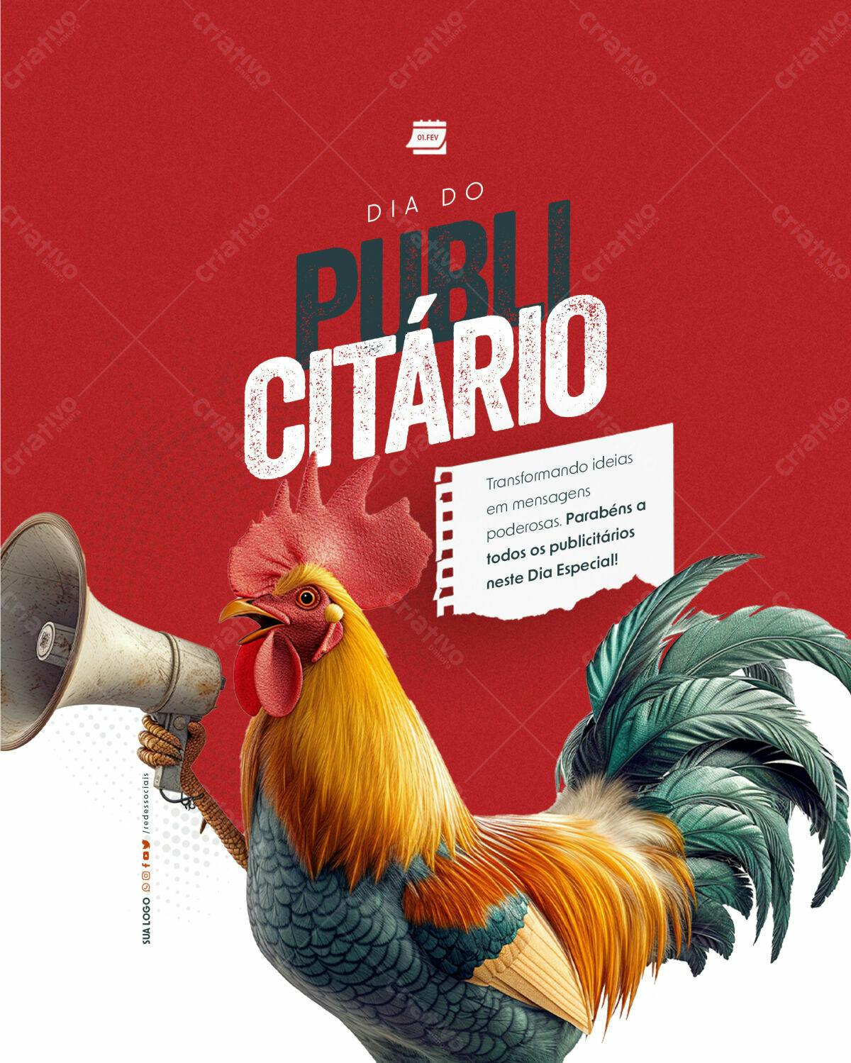 Flyer Dia do Publicitário PSD Editável
